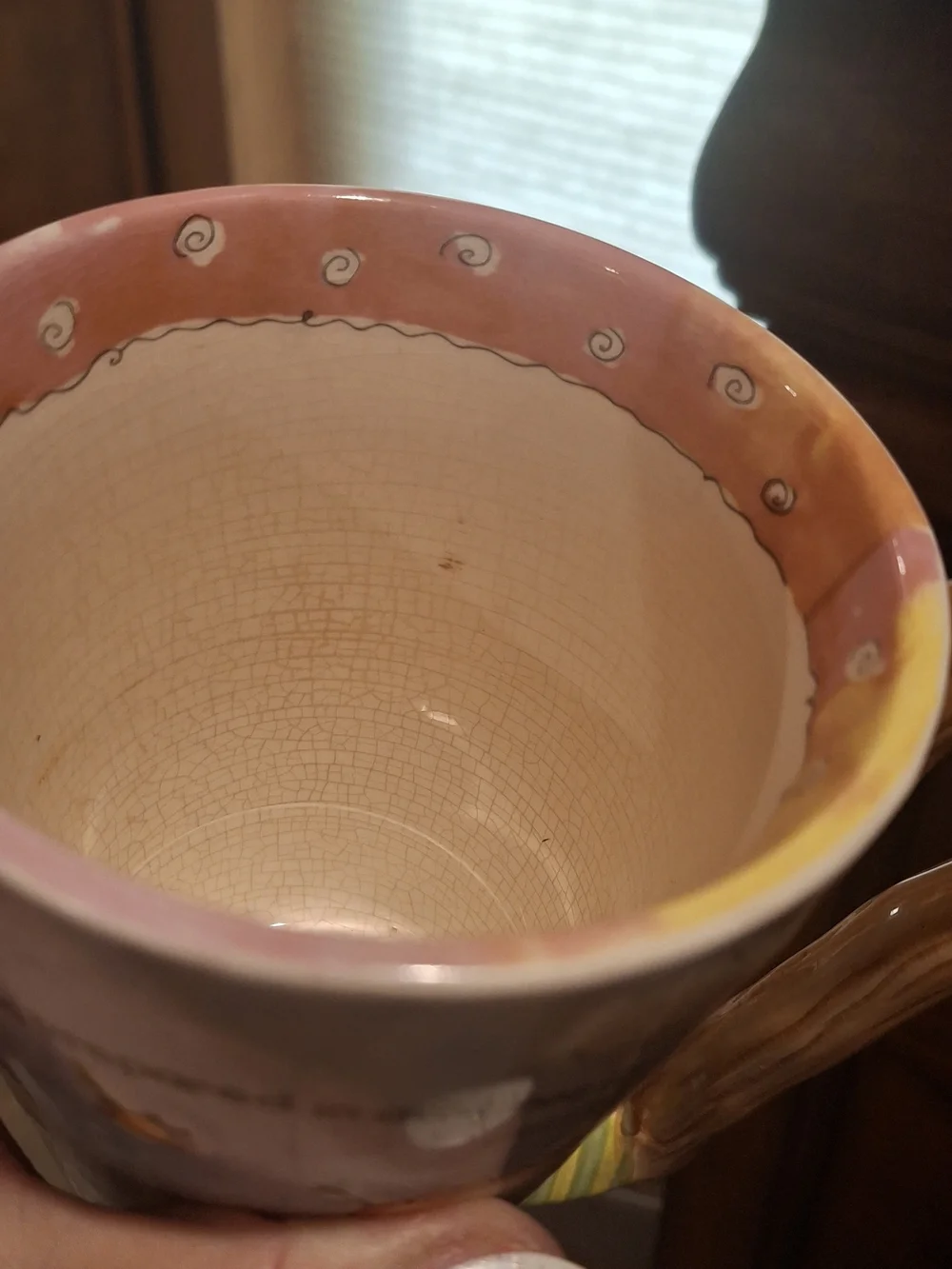 Whimsical Sheep Ceramic Mug in Light Blue and Cream With Scripture